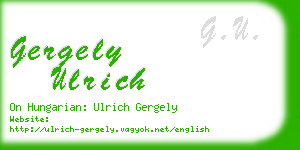 gergely ulrich business card